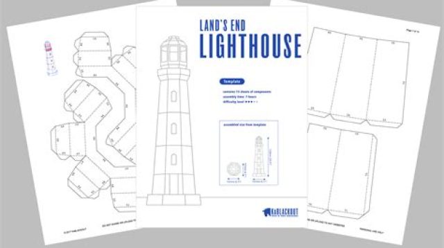 100+ Printable 3d Paper Lighthouse Template - Shadow Box Scalable Graphics