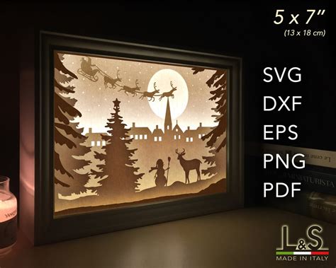 101+ Christmas Shadow Box Cricut SVG Files - Shadow Box Scalable Graphics