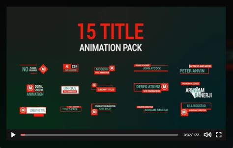 102+ Adobe After Effects Title Templates