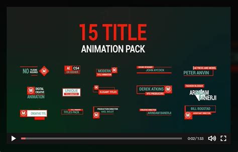 103+ After Effects Title Templates Free