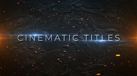 160+ Cinematic After Effects Template