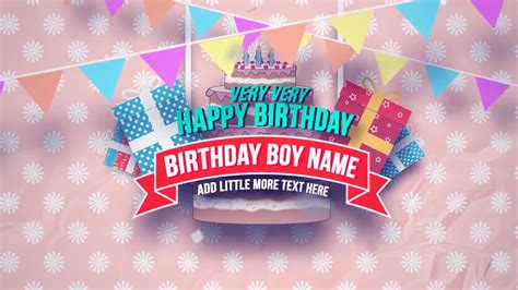 180+ After Effects Template Free Happy Birthday Slideshow