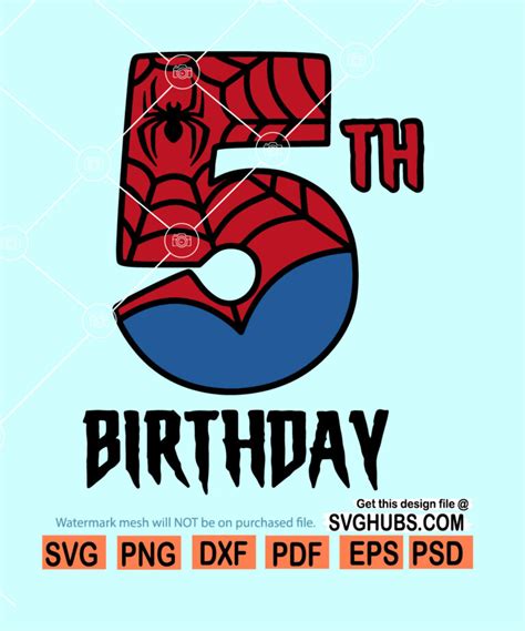 207+ Spiderman 5th Birthday SVG - Popular Spiderman SVG Cut