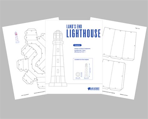 256+ Download Printable 3d Paper Lighthouse Template - Digital Download Shadow Box SVG