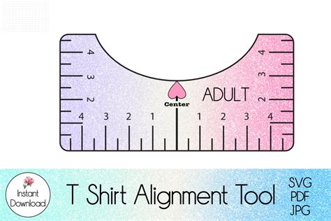 Free T-shirt Alignment Tool SVG for Cricut