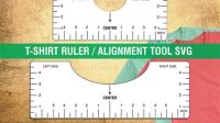 T Shirt Alignment Ruler SVG