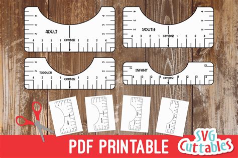 T-shirt Alignment Ruler SVG Cut Files